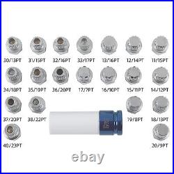 21PC Locking Wheel Bolt Lug Nut Key Removal Socket Set for BMW and Mini Series