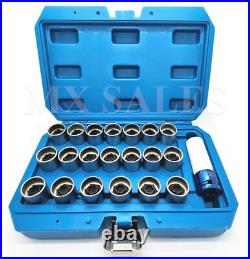 21Pc Master Lock Wheel Nut Stud Key Set BMW Removal Lug Nuts Locking Socket