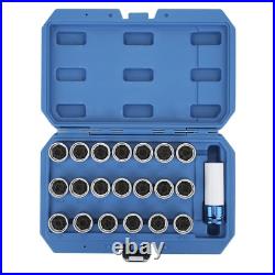 21Pcs Set Wheel Locking Lug Nut Key Set Remover Installation AntiTheft Kit