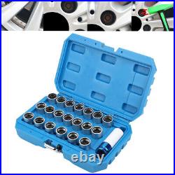 21Pcs Set Wheel Locking Lug Nut Key Set Remover Installation AntiTheft Kit For