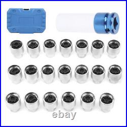 21Pcs Set Wheel Locking Lug Nut Key Set Remover Installation AntiTheft Kit For