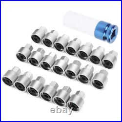 21Pcs Set Wheel Locking Lug Nut Key Set Remover Installation AntiTheft Kit For