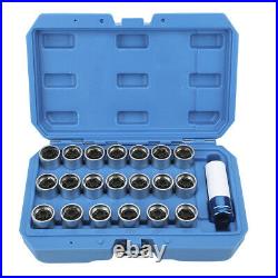 Universal Wheel Locking Lug Nut Key Remover/Installer Tool - Anti-Theft Socket, Stainless