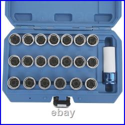 21Pcs Wheel Locking Lug Nut Key Set Remover Installation AntiTheft Kit For Mini