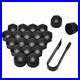 21mm Black Nut Caps + 4x Locking Wheel Nut Covers + Removal Tool VW Audi BMW