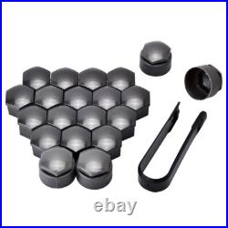 21mm WHEEL NUT BOLT COVERS LOCKING CAPS SET ROUND For Audi A1 A3 A4 A5 A6 A7