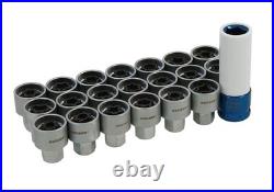 21pc Locking Wheel Nut Remover Socket Set Master for Audi 1/2in Drive
