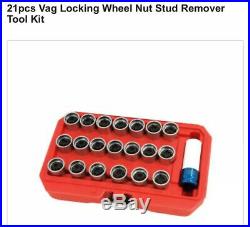 21pcs Vag Locking Wheel Nut Stud Remover Tool Kit