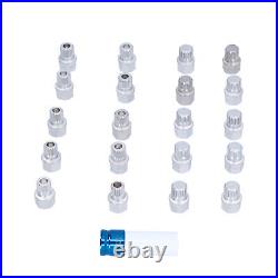21pcs Wheel Lock Lug Nuts Screw Remover Removal Tool Set For E12 E21 E23 E24