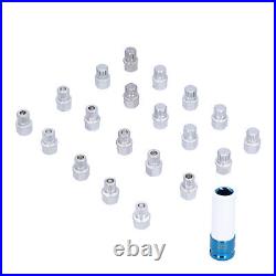 21pcs Wheel Lock Lug Nuts Screw Remover Removal Tool Set For E12 E21 E23 E24