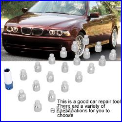 21pcs Wheel Lock Nut Key Set Nut Stud Removal Tool Chrome Vanadium Steel Car