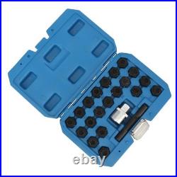 22Pcs Wheel Locking Nut Key Kit High Strength Rust Proof Wheel Lock Nut Scoket