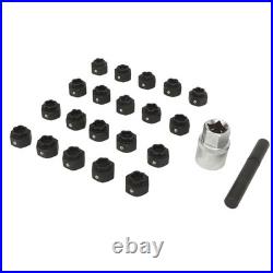22Pcs Wheel Locking Nut Key Kit High Strength Rust Proof Wheel Lock Nut Scoket