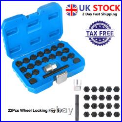 22pcs Auto Wheel Nut Removal Lock Anti-Theft Screws Socket Tool Kit for Audi VW