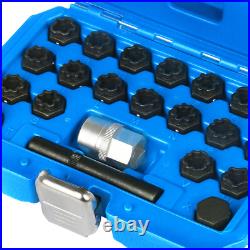 22pcs Auto Wheel Nut Removal Lock Anti-Theft Screws Socket Tool Kit for Audi VW
