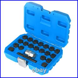 22pcs Auto Wheel Nut Removal Lock Anti-Theft Screws Socket Tool Kit for Audi VW