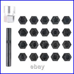 22pcs Auto Wheel Nut Removal Lock Anti-Theft Screws Socket Tool Kit for Audi VW