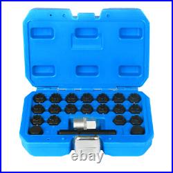 22pcs Auto Wheel Nut Removal Lock Anti-Theft Screws Socket Tool Kit for Audi VW
