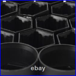 22x 19mm Black Plastic Wheel Nut Bolt Covers Caps Universal For Any Car Locking