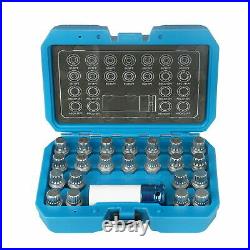 23PCS Wheel Lock Lugnut Anti-theft Lug Removal Key Socket Set Nut Screw For VW