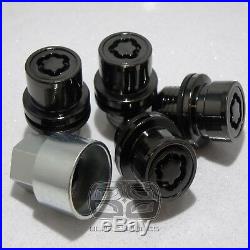 23mm RANGE ROVER DISCOVERY SPORT VOGUE BLACK ALLOY WHEEL LOCK LOCKING NUTS BOLTS
