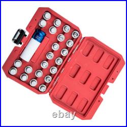 23pc Anti-Theft Wheel Locking Nut Stud Key Socket Set Remover Tool for VW Audi 23pc Anti-Theft Wheel Locking Nut Stud Key Socket Set Remover Tool for VW Audi
