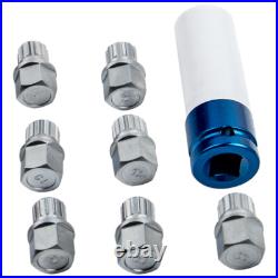 23pc Anti-Theft Wheel Locking Nut Stud Key Socket Set Remover Tool for VW Audi