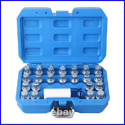 23pcs Wheel Lock Lug Nut Remover Kit VW Audi Anti-Theft Screw Key Socket Car