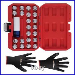 23x Locking Wheel Nut Stud Socket Remover Tool For Audi Volkswagen Lock Set