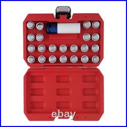 23x Locking Wheel Nut Stud Socket Remover Tool For Audi Volkswagen Lock Set