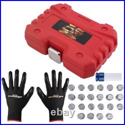 23x Master Locking Wheel Nut Key Set Stud Socket Remover For Audi Vw Seat Skoda