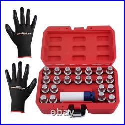23x Master Locking Wheel Nut Key Set Stud Socket Remover For Audi Vw Seat Skoda
