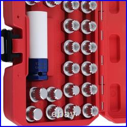 23x Master Locking Wheel Nut Key Set Stud Socket Remover For Audi Vw Seat Skoda
