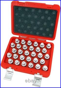 30pc Wheel Nut Key Set 1/2in Drive for Mercedes Locking Nuts Master 301-330