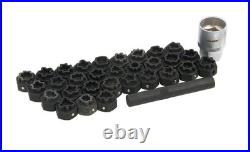 32pc Locking Wheel Nut Socket Set 1/2in Drive for Mercedes Benz