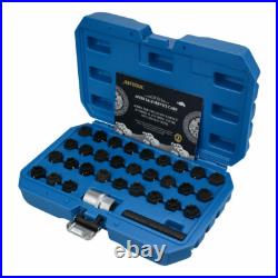 32pcs Anti-theft Wheel Screw Nut Lock Key Socket Removal Tool for Mercedes Benz
