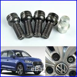 4+1 Locking Wheel Nuts Bolts Studs Radius Security Key for AUDI A3 A4 A5 A6