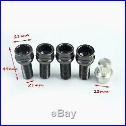 4+1 Locking Wheel Nuts Bolts Studs Radius Security Key for AUDI A3 A4 A5 A6
