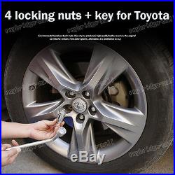 4+1 QUALITY WHEEL LOCKING NUTS FLAT SEAT SECURITY LUG BOLTS FOR TOYOTA (M12x1.5)