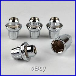4+1 WHEEL LOCKING NUTS FLAT SEAT SECURITY LUG BOLTS FOR Jaguar S-type X-type XF