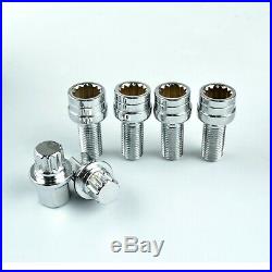 4+2 for AUDI A3 A4 A5 A6 Locking Wheel Nuts Bolts Studs Security Key Radius