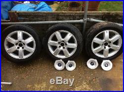 4 FORD FOCUS SPORT 16 ALLOY WHEELS +Centre +Lock Nuts + Key + Tyres 205-55-16