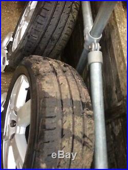 4 FORD FOCUS SPORT 16 ALLOY WHEELS +Centre +Lock Nuts + Key + Tyres 205-55-16