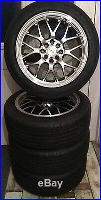 4 Universal Alloy Wheels And Tyres 16inch Locking Nuts