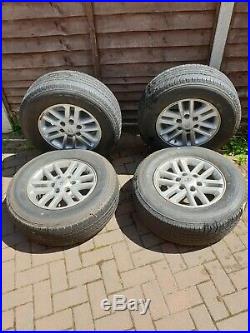 4 toyota hilux 17 original wheels with tyres, original nuts and locking nuts