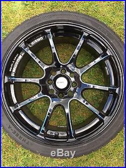 4 x 17 Calibre Alloys Black/Blue with Tyres & Locking Wheel Nuts