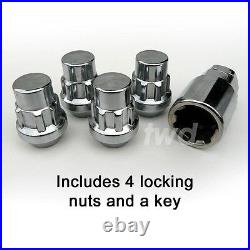 4 x ALLOY WHEEL LOCKING NUTS FOR FORD S-MAX (M14x1.5) SILVER STUD LUG BOLT EXb