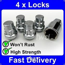 Set of 4 Locking Wheels Nuts Bolts Locks for FORD ZETEC M12 x 1.5 UM115 Lugs 