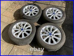 4x 16 5x108 Ford Focus Alloy Wheels alloys Continental Tyres Ford Locking Nuts