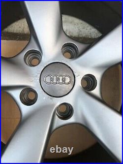 4x AUDI ROTOR ALLOY WHEELS 18x8J WITH BOLTS AND LOCKING NUTS 5x112